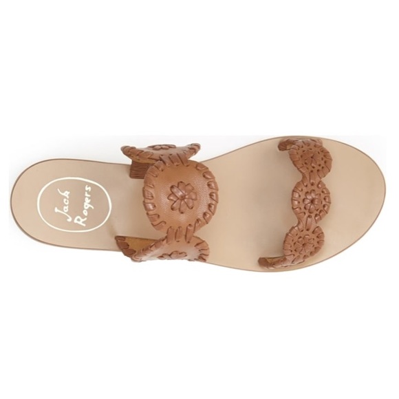 jack rogers // cognac leather double strap sandals - Picture 6 of 7